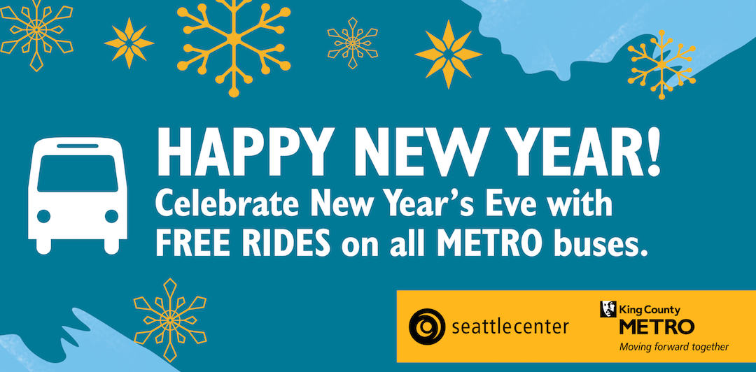 Celebrate New Year’s Eve with free rides on King County Metro